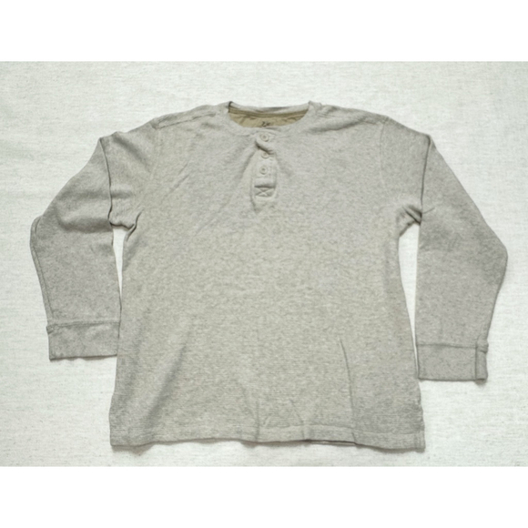 Outdoor Life Men’s Henley Shirt Medium Tan Long Sleeve Casual Pullover Cotton Wo - Picture 3 of 8
